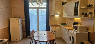 Cuisine ou kitchenette dans l'établissement Le clos Jolly, location de vacance à Saint Aubin sur mer