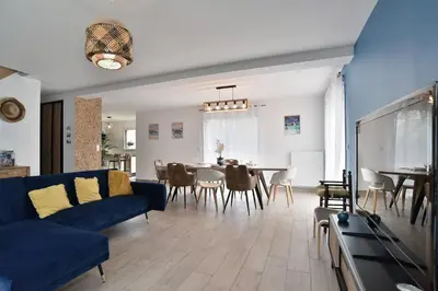 Coin salon dans l'établissement Ker Ostrea - Moins dun km de la plage