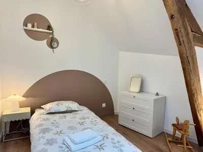 Un ou plusieurs lits dans un hébergement de l'établissement Le Grenier d'Antan - Near Mont-Saint-Michel