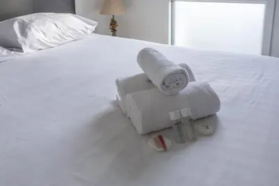 Un ou plusieurs lits dans un hébergement de l'établissement Appartement Tulipe - Welkeys