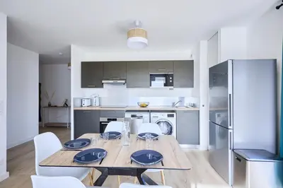 Cuisine ou kitchenette dans l'établissement Entre Ciel et Mer - Proche Plage