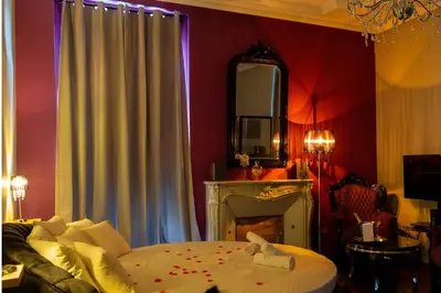 Un ou plusieurs lits dans un hébergement de l'établissement Les Secrets du Mont - Love Room