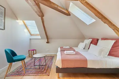 Un ou plusieurs lits dans un hébergement de l'établissement Le Cottage du Bessin - Proximité historique - Bayeux