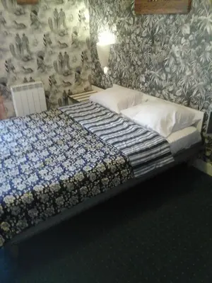 Un ou plusieurs lits dans un hébergement de l'établissement Hôtel l'Eden