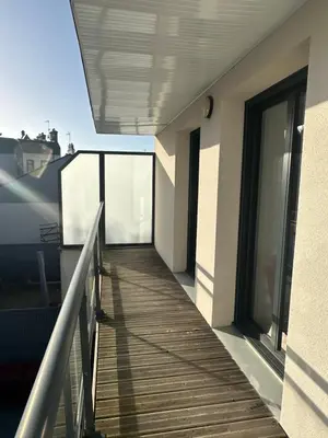 Balcon ou terrasse dans l'établissement Les cabines de Granville