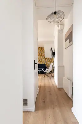 Coin salon dans l'établissement Appartement moderne au coeur du quartier historique