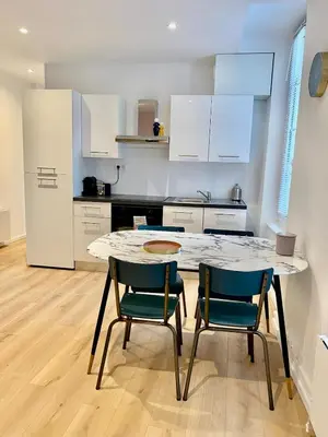 Cuisine ou kitchenette dans l'établissement Appartement confortable en plein centre historique