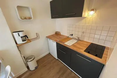 Cuisine ou kitchenette dans l'établissement Studio stationnement gratuit - accès indépendant