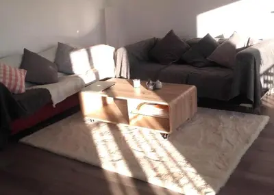 Coin salon dans l'établissement Chambre privee chez l habitant dans un appartement cosy avec acces aux espaces communs