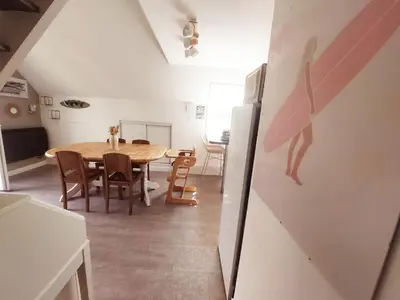 Coin salon dans l'établissement Cottage dans les dunes