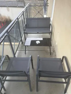Coin salon dans l'établissement Appartement 4 personnes rue de la mer