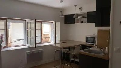 Cuisine ou kitchenette dans l'établissement studio en plein centre ville