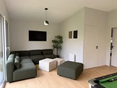 Coin salon dans l'établissement Villa Saint michel 220m2