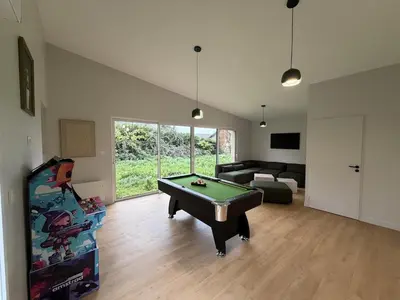 Télévision ou salle de divertissement dans l'établissement Villa Saint michel 220m2