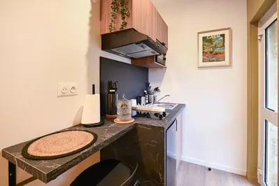 Cuisine ou kitchenette dans l'établissement Le 1 du Clos Fleuri - Studio avec extérieur privatif