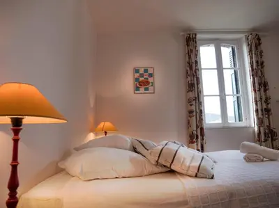 Un ou plusieurs lits dans un hébergement de l'établissement La Frendah - Maison familiale à Cabourg - 12 personnes - Plage à 50 m - Jardin