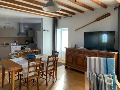 Cuisine ou kitchenette dans l'établissement Les moussaillons