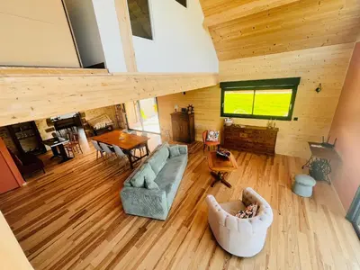 Coin salon dans l'établissement Spacious house for 4 people
