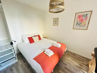 Un ou plusieurs lits dans un hébergement de l'établissement Appartement proche université