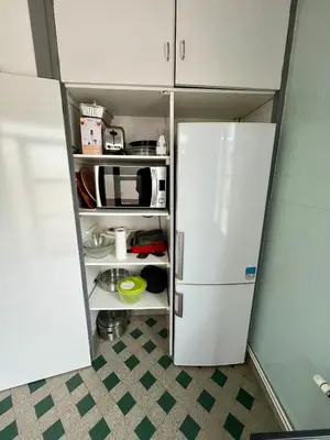 Cuisine ou kitchenette dans l'établissement La Mésangère-Maison Normande à 150m de la Plage