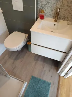 Salle de bains dans l'établissement Studio TERRASSE