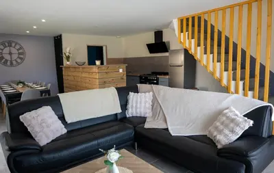 Cuisine ou kitchenette dans l'établissement Pont-d'Ouilly - Le Châtaignier