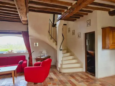 Coin salon dans l'établissement Holiday Home Le domaine des roseraies- Unterkunft Flaubert by Interhome