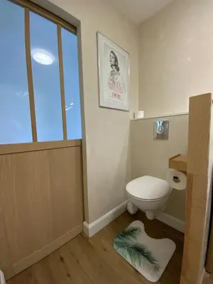 Salle de bains dans l'établissement Gîte 50 rue de la mer