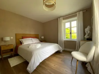 Un ou plusieurs lits dans un hébergement de l'établissement Gîte 50 rue de la mer