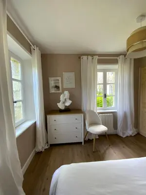 Un ou plusieurs lits dans un hébergement de l'établissement Gîte 50 rue de la mer