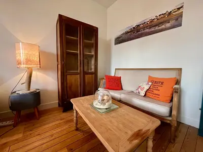 Coin salon dans l'établissement Maison familiale rénovée à 300 mètres de la mer !