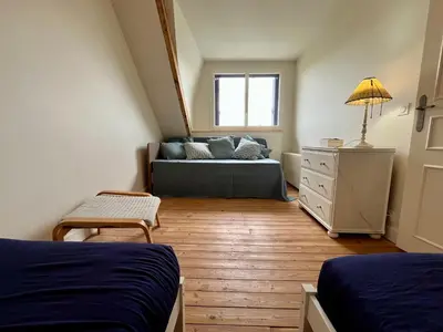 Coin salon dans l'établissement Maison familiale rénovée à 300 mètres de la mer !