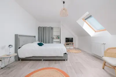 Un ou plusieurs lits dans un hébergement de l'établissement L'Albatros - Maison de vacances