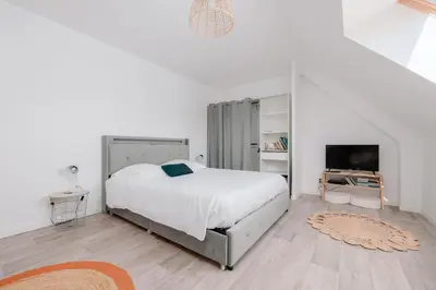Un ou plusieurs lits dans un hébergement de l'établissement L'Albatros - Maison de vacances
