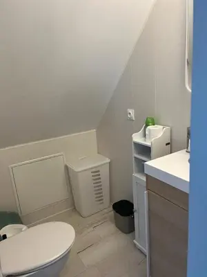 Salle de bains dans l'établissement Maison au bord du havre et proche mer