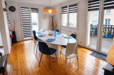Plan de l'établissement Maison face à la mer avec la Plage à 50 m & Parking privé