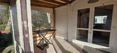 Balcon ou terrasse dans l'établissement location mobile home proche de la mer