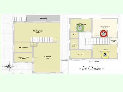 Plan de l'établissement Villa les Ondes