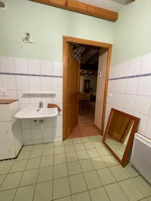 Salle de bains dans l'établissement Domaine de Braffais
