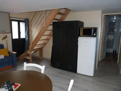 Cuisine ou kitchenette dans l'établissement Gite des 4 V
