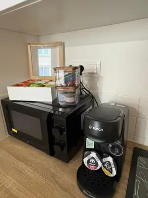 Cuisine ou kitchenette dans l'établissement La Douce Escale studio