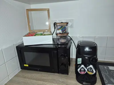 Cuisine ou kitchenette dans l'établissement La Douce Escale studio
