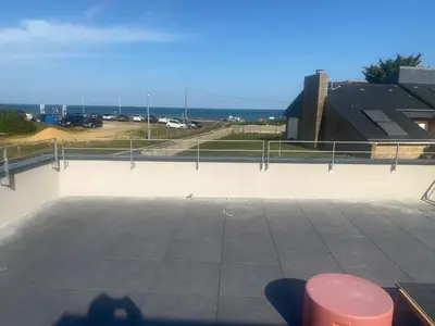 Vue générale sur la mer ou vue sur la mer prise depuis la maison de vacances