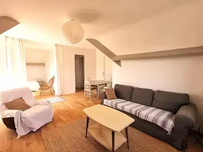 Coin salon dans l'établissement Les Dunes, 2 pers et Les Embruns, 4pers