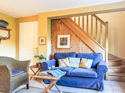 Coin salon dans l'établissement Apartment Gîte Le Bisquin by Interhome