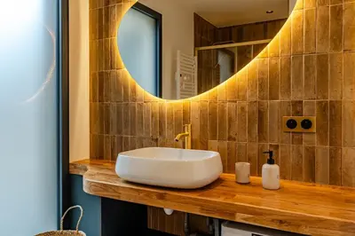 Salle de bains dans l'établissement Bleuet