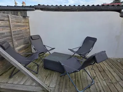 Plan de l'établissement Charmante maison de bord de mer avec terrasse