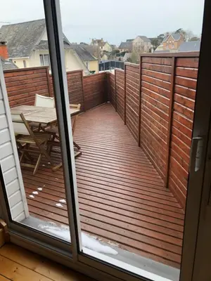 Balcon ou terrasse dans l'établissement La flibustiere maison de pecheur calme et authentique