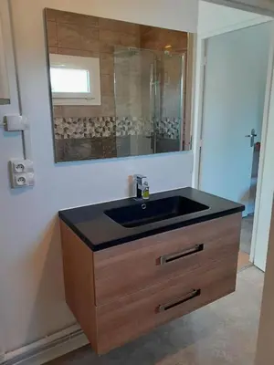 Salle de bains dans l'établissement La Maison des Dunes