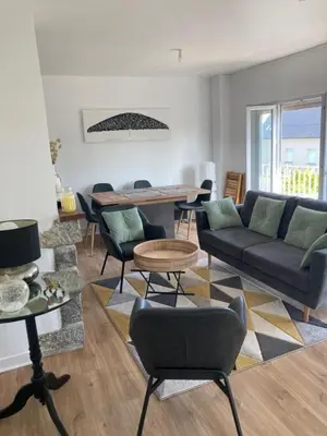 Coin salon dans l'établissement La Maison des Dunes